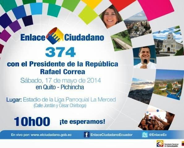 Enlace Ciudadano 374 del 17 mayo de 2014 Sabatina de Correa 374 del 17 mayo 2014