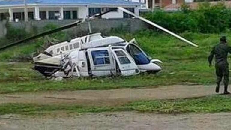 Accidente helicóptero Dhruv de la FAE otro helicóptero Dhruv accidentado