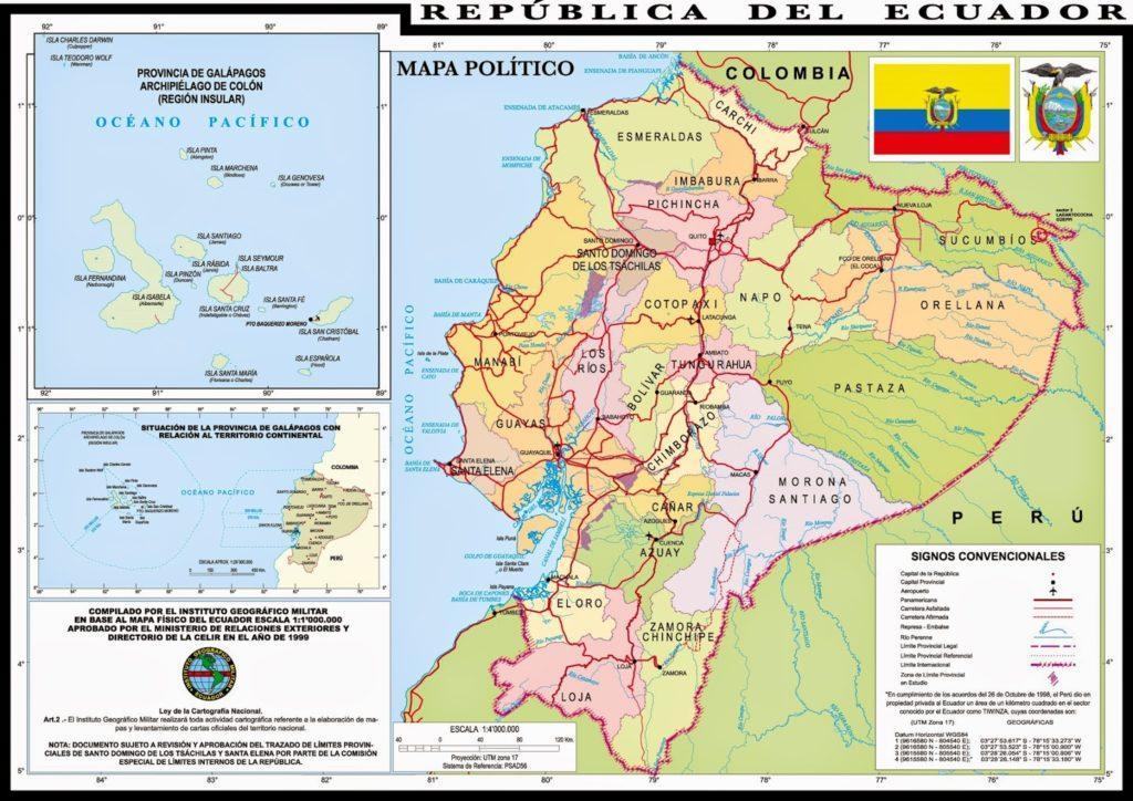 mapa del ecuador