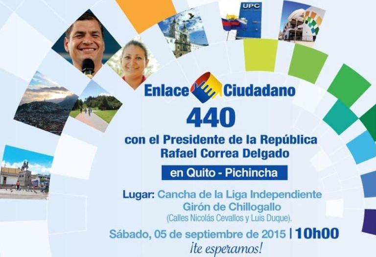 Enlace Ciudadano 440 del 5 de septiembre de 2015 sabatina de correa 440 5 septiembre 2015