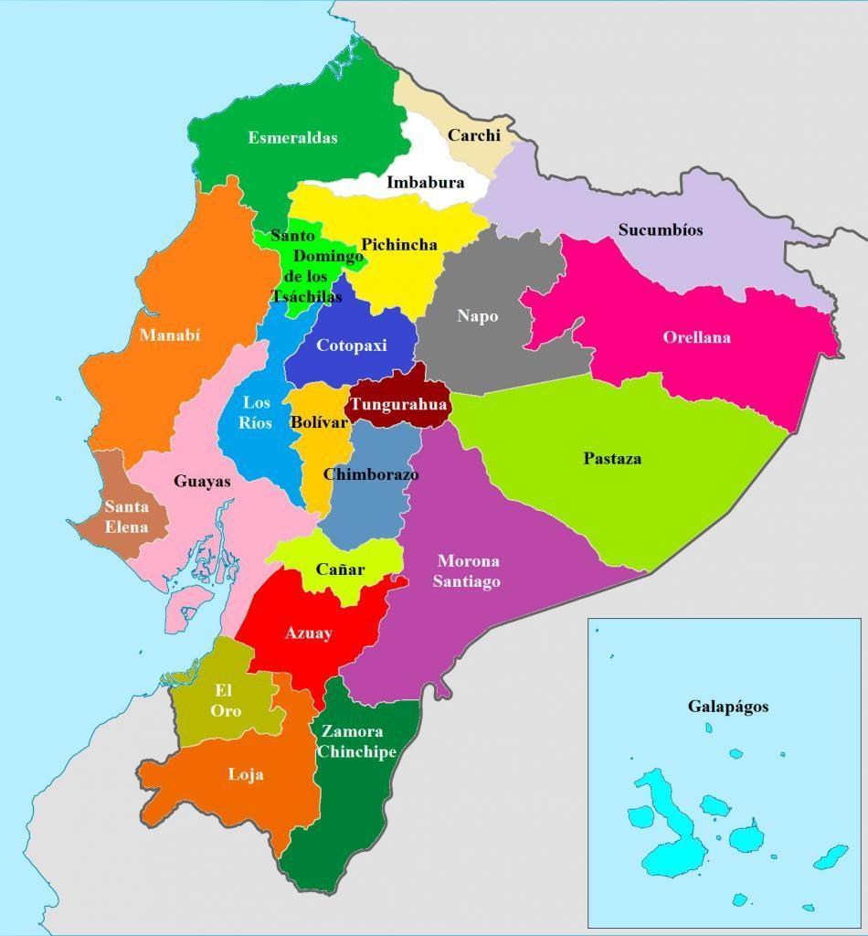 mapa de provincias del Ecuador