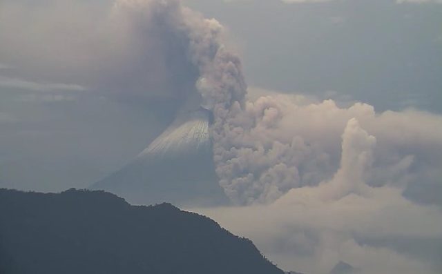 flujos piroclásticos en el Sangay