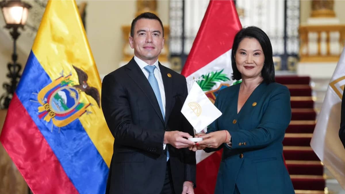 Daniel Noboa y Keiko Fujimori firmaron acuerdos comerciales