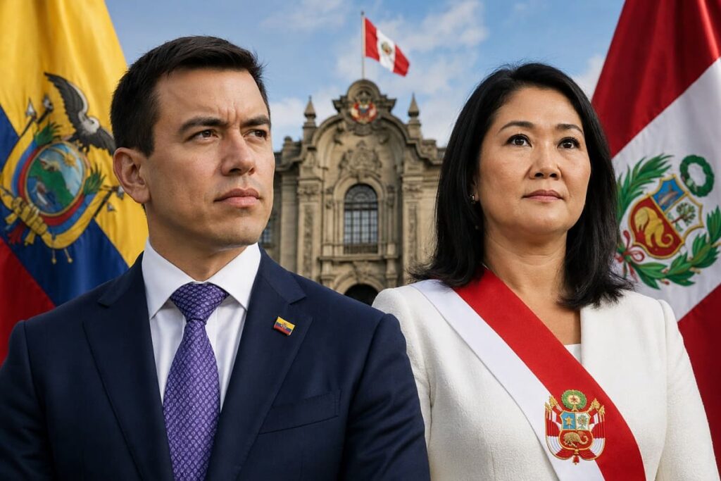 Daniel Noboa viajó a Perú a la posisión de Fujimori