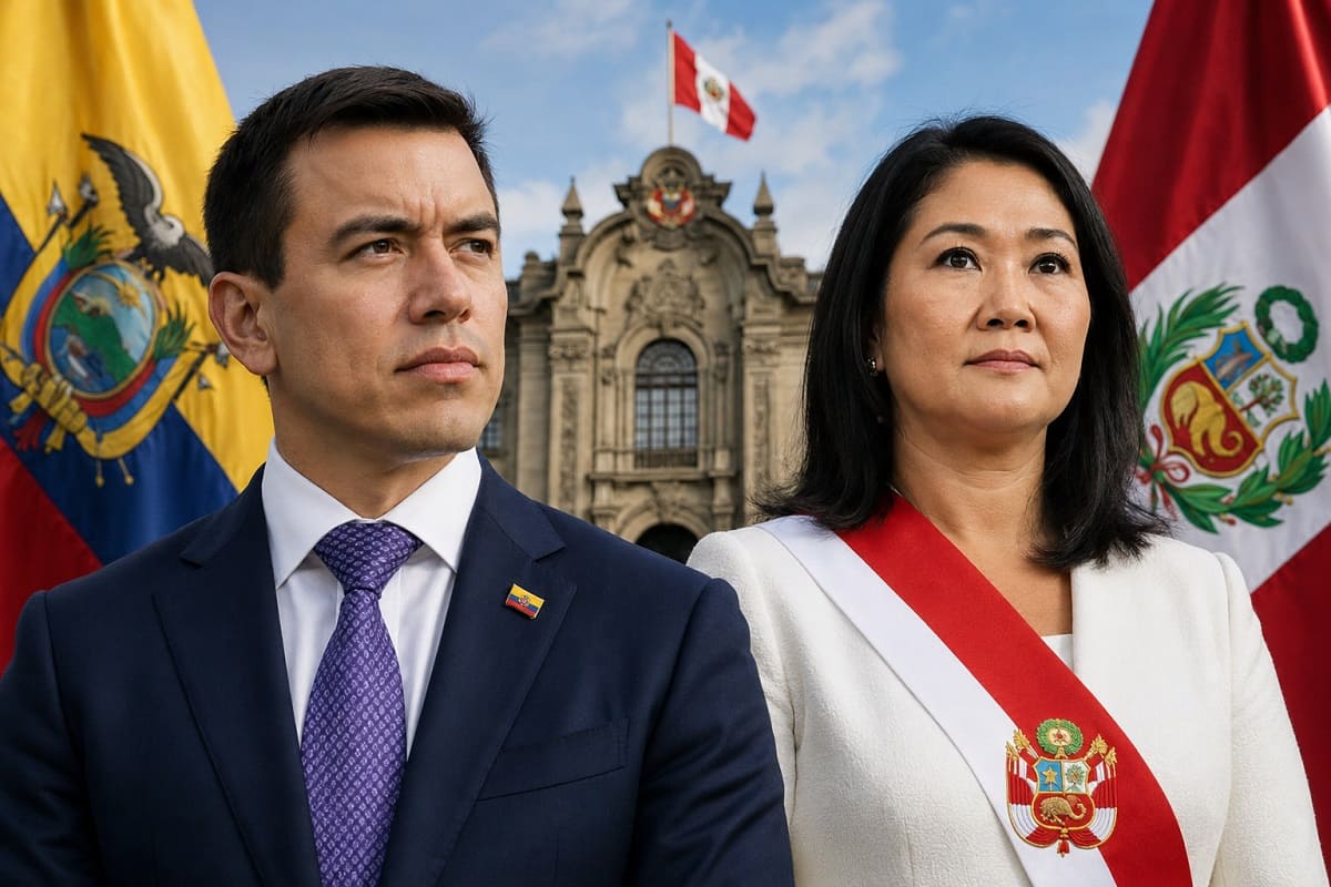 Daniel Noboa viajó a Perú a la posisión de Fujimori