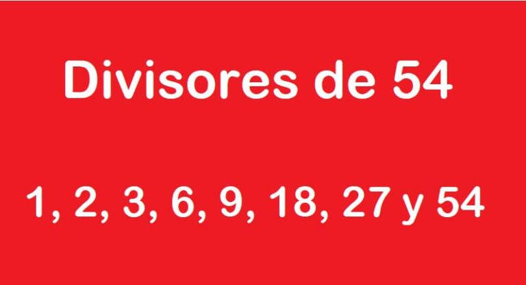Divisores de 54