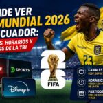 Dónde ver los partidos de Ecuador en el Mundial 2026