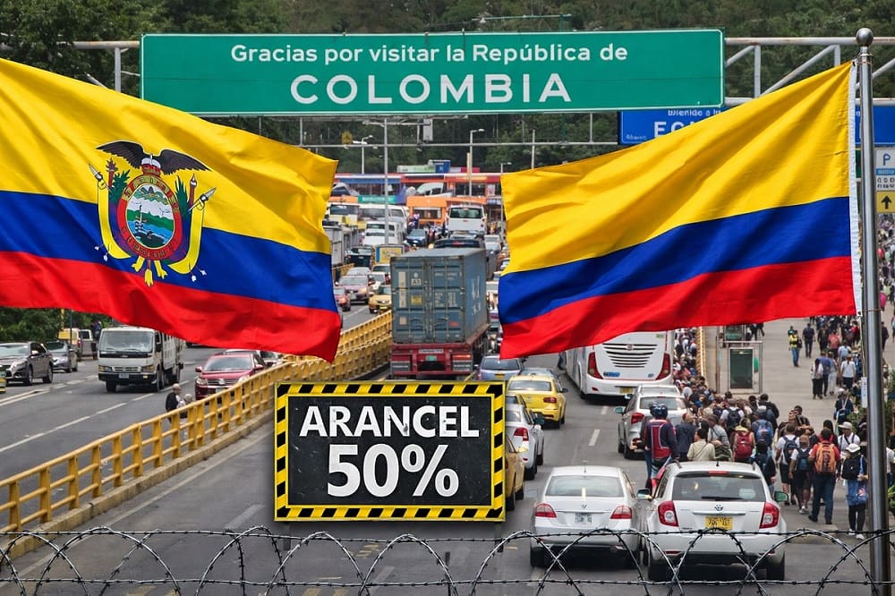 Ecuador impone aranceles del 50% a Colombia
