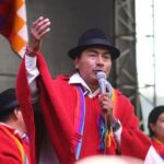 Leonidas Iza, presidente de Ecuarunari