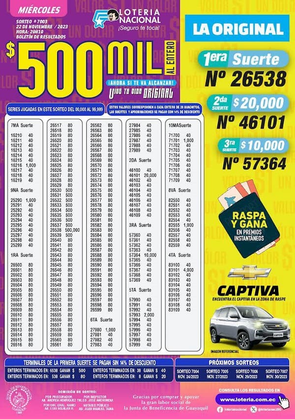 loteria-7003-la-original