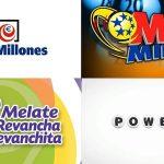 logotipos de loterías internacionales sobre un fondo verde