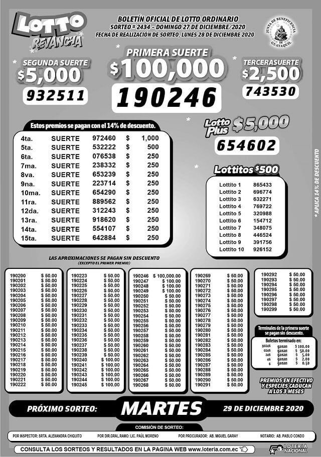 lotto revancha sorteo 2434