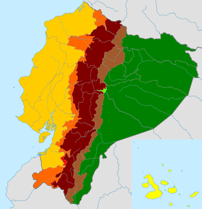 Mapa Del Ecuador Y Sus Regiones Mapa Actualizado