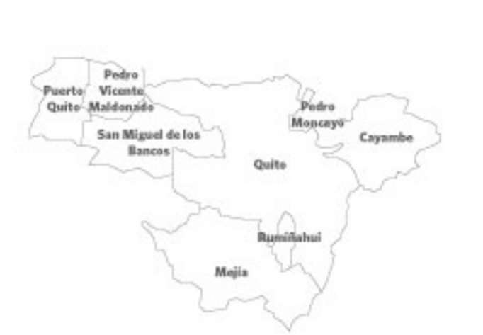 mapa pichincha colorear