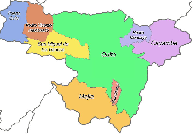 Mapa de la provincia de Pichincha Ecuador Noticias