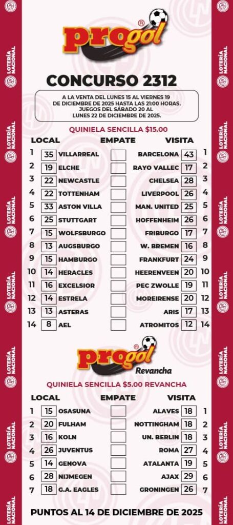 progol 2312