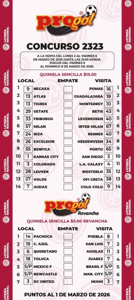 Progol 2323