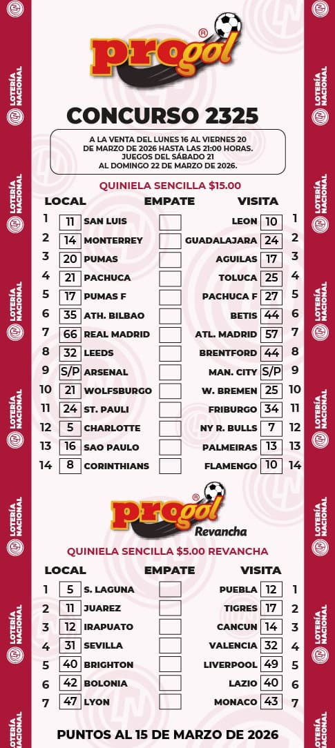 Progol 2325