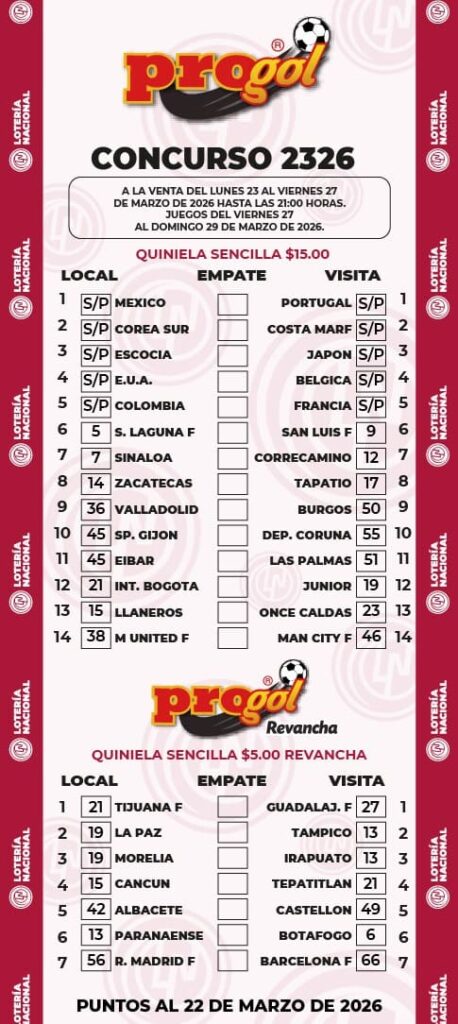 Progol 2326