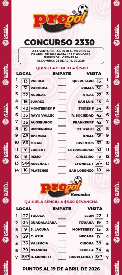 Progol 2330