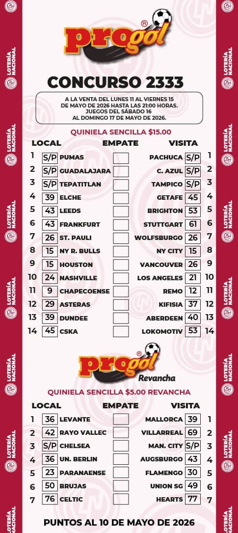 Progol 2333