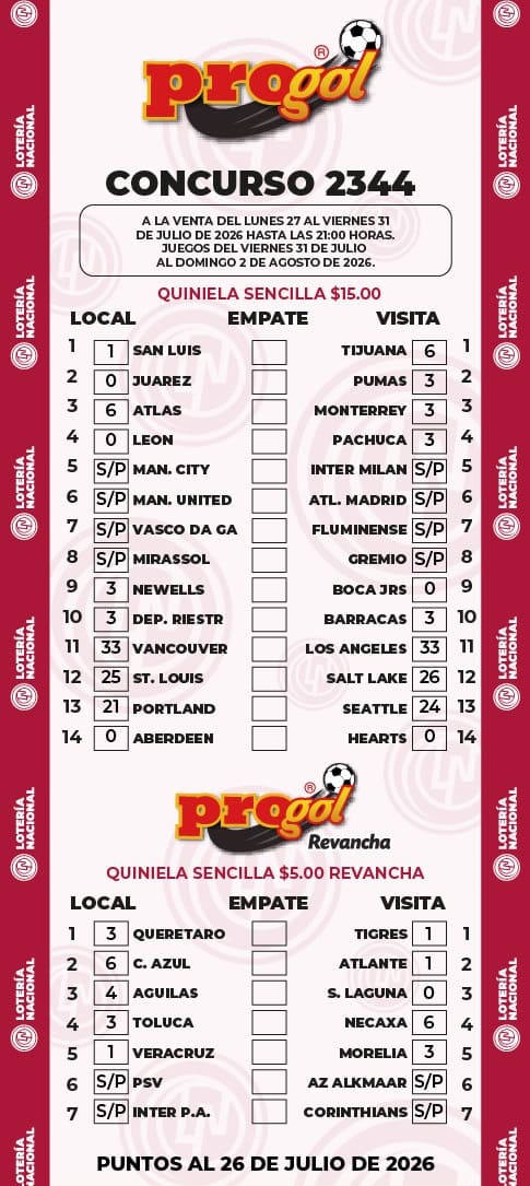 Progol 2344