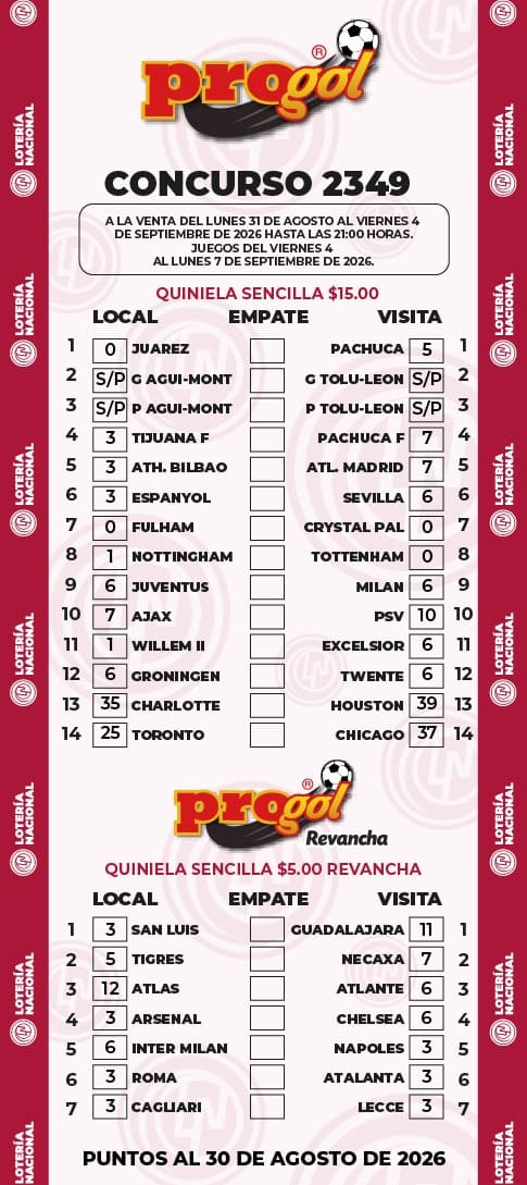 Progol 2349