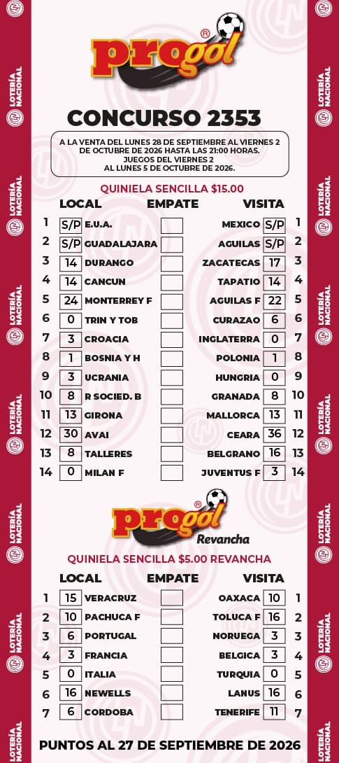 Progol 2353