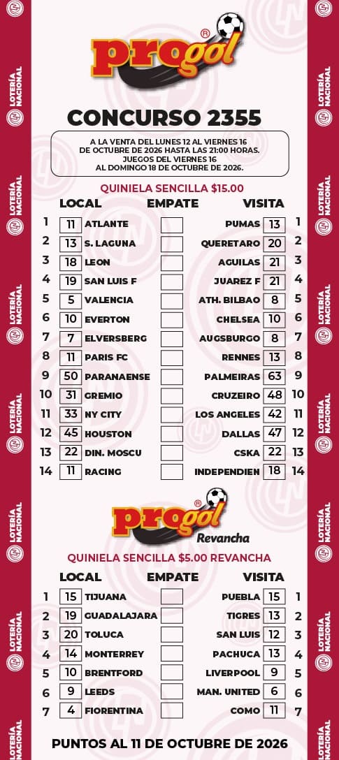Progol 2355