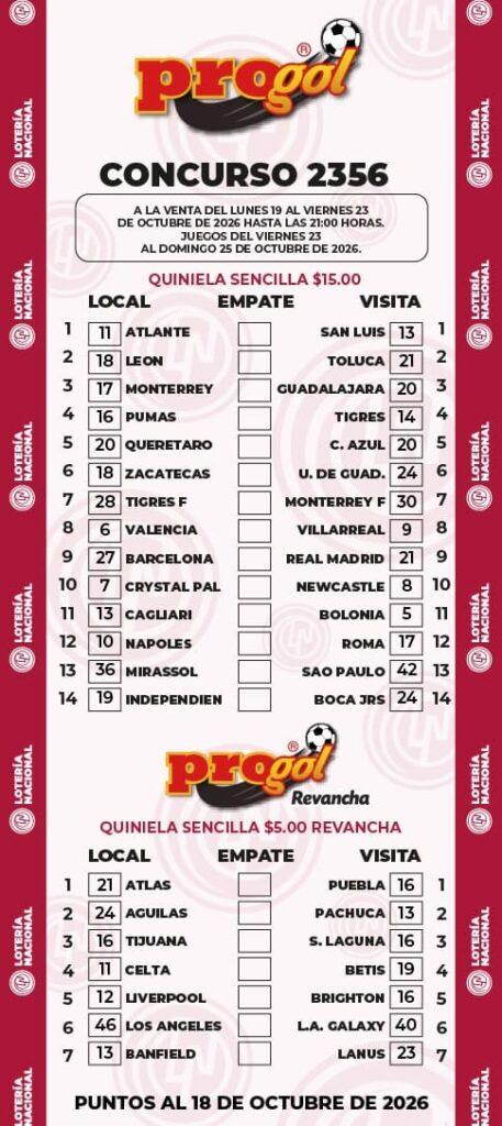 Progol 2356