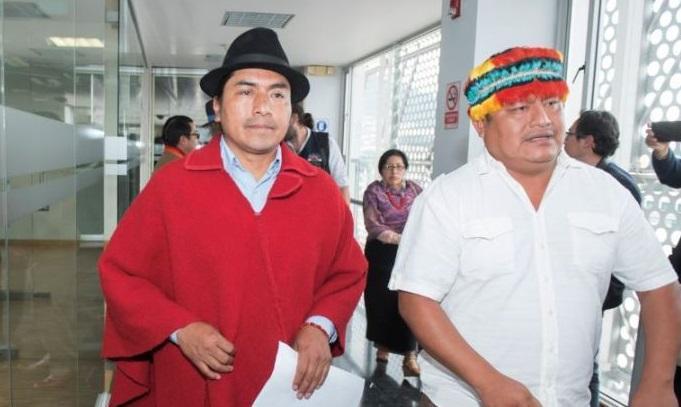 Leonidas Iza y Jaime Vargas